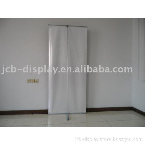 Aluminum Pole Sliver Display Rack L banner stand